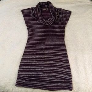 Purple and Silver Sparkle Cowl Neck Shirt